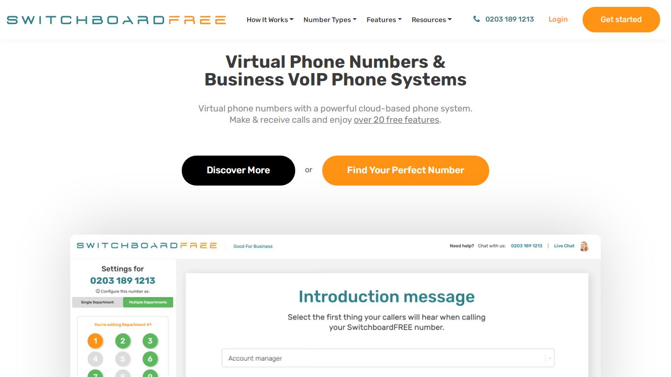 Virtual Phone Numbers, VoIP Phone Systems - SwitchboardFREE